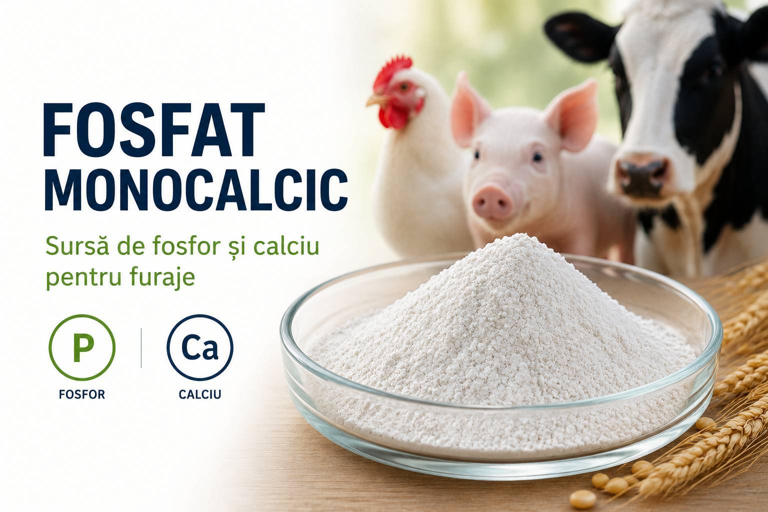 Fosfat monocalcic – ce este, cum se folosește și ce rol are în hrana animalelor