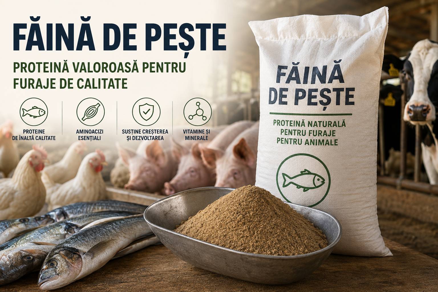 Făină de pește – ce este, ce conține și cum se folosește în hrana animalelor